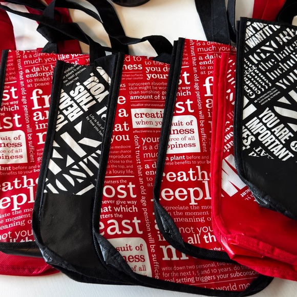 Set of 8 Lululemon Reusable Shopping Bags Small Tote Bags - Picture 3 of 4